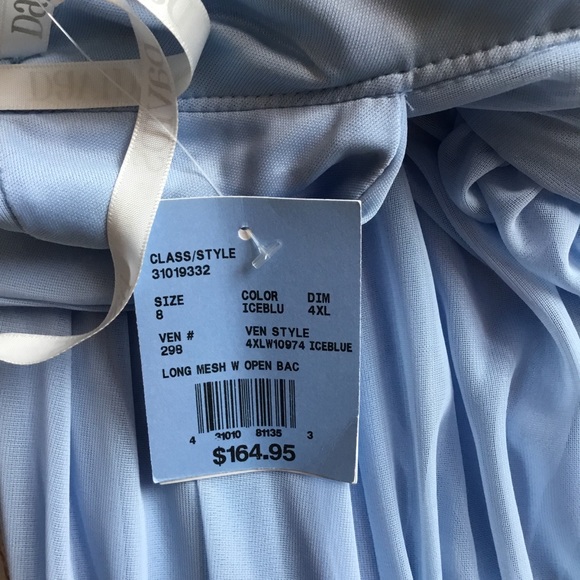 David’s Bridal - Mesh Long Dress Cross Back - Picture 7 of 13